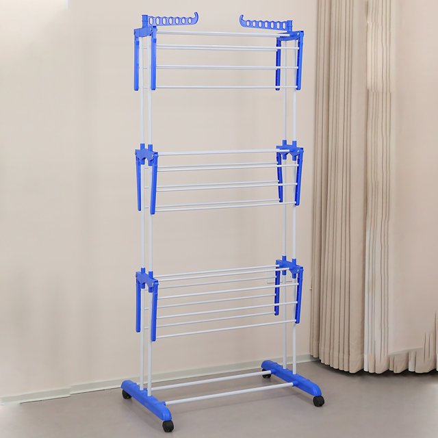 WIFKLSIIPG Transform Your Space with Our Foldable Floor Mobile Clothes Rack Stylish Functional and for Small Apartments