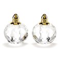 thumbnail image 1 of Hand Made Crystal Gold Pair of Rounded Salt & Pepper Shakers, 1 of 1