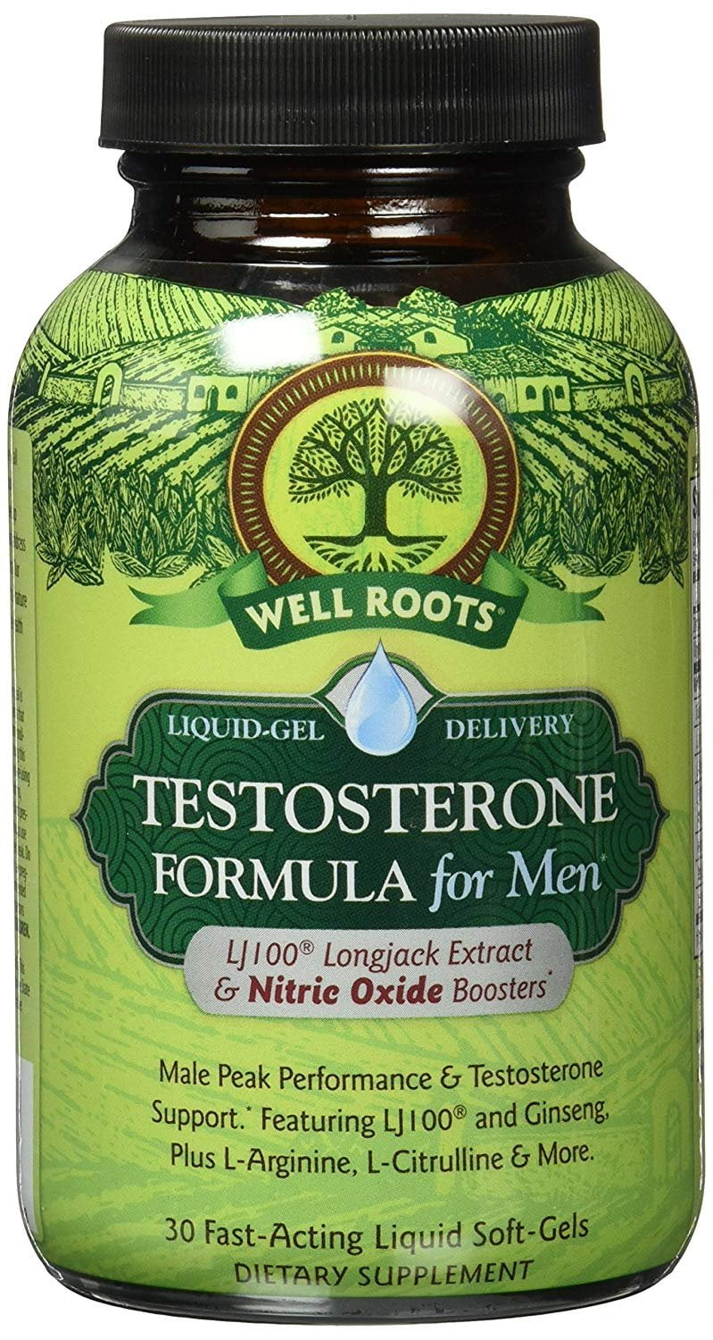 Well Roots Testosterone Formula Supplement for Men, 30 Count