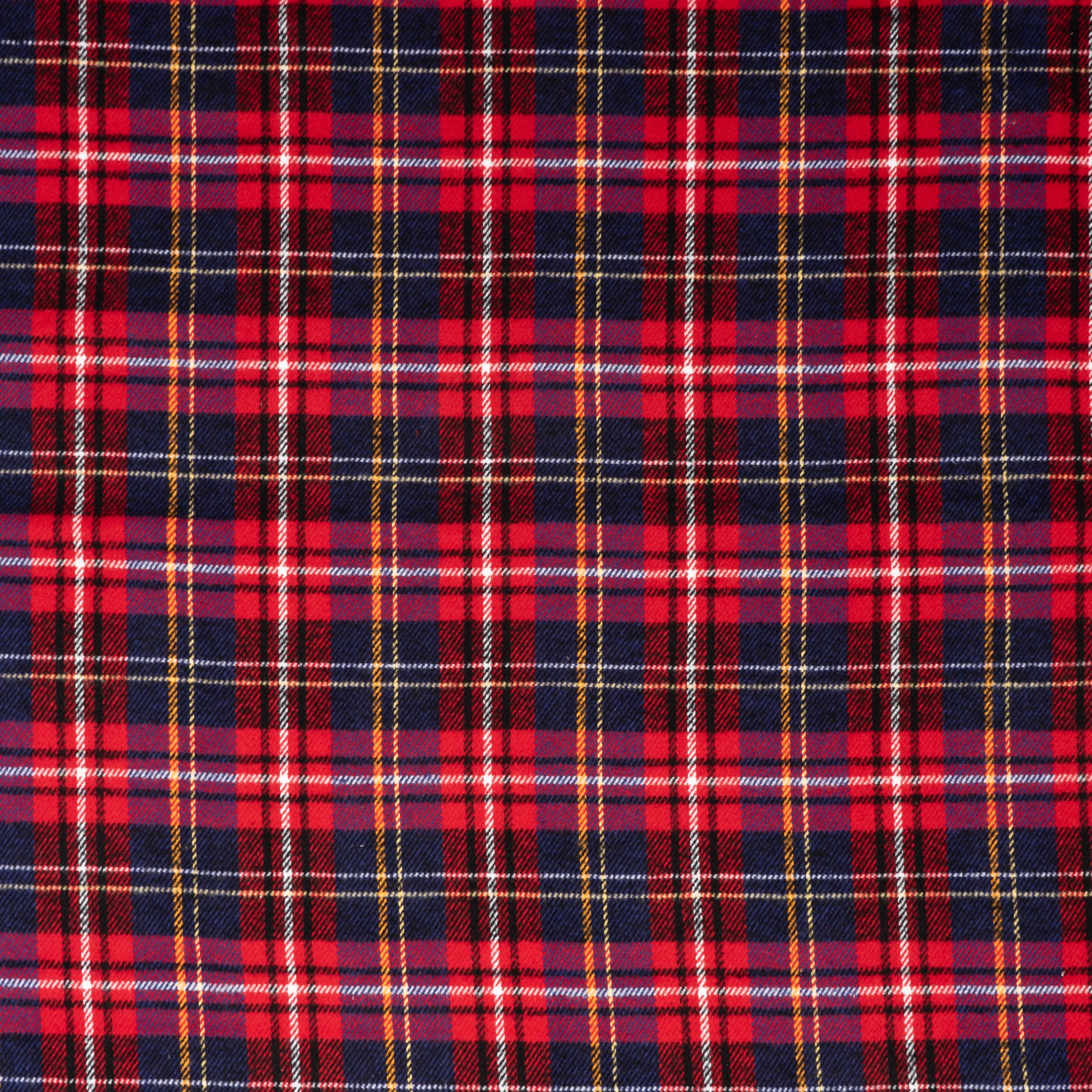 RTC Fabric 100% Cotton 44 inch, Fleece Fabric, Yarn Dyed, Cut by Yard, Plaid Red Blue