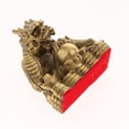 thumbnail image 2 of Ornamento de La Estatua de La Estatuilla Del Animal Del o Chino de Latón 2pcs Dragón + Tigre, 2 of 8