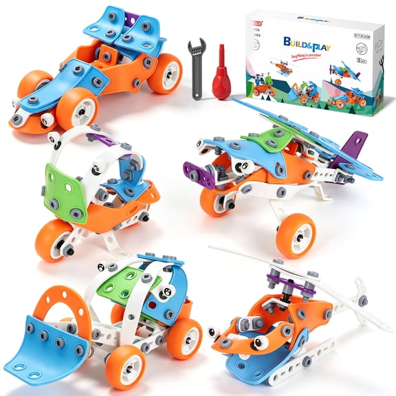 Building Blocks for Kids, STEM Toys for 3 4 5 6 7 8 Year Old Boys Girls, Educational Construction Kits Games, Erector Set Creative Activities Games, Best Gifts for 3-8 Year Old Kids