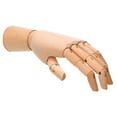 thumbnail image 4 of Modelo de mano de madera de 10" de Uxcell, figura articulada de maniquí de artista, modelo de mano izquierda flexible y móvil, 4 of 6