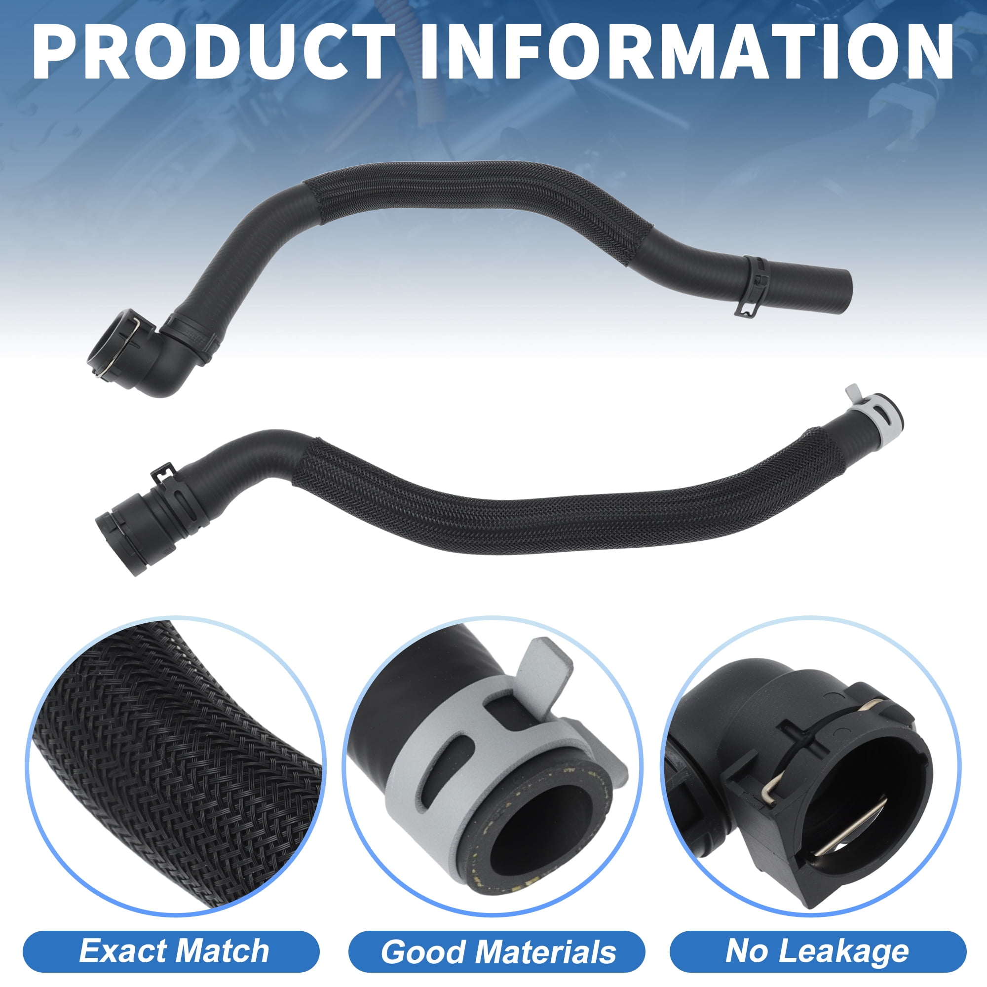 Unique Bargains HVAC Heater Hose for Chevrolet Sonic 1.8L 2013 2018 Rubber Tube