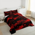 thumbnail image 3 of Homewish Vintage Camo Camouflage Full Size Comforter Sets,Rustic Farmhouse Bedding Comforter Set,Red Black Bedding Sets For Boys Kids,Microfiber Bedroom Decor Reversible,3 Pieces, 3 of 8