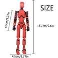 thumbnail image 5 of 2025 New Assembly Completed-Titan 13 Action Figure,Dummy Robot 13 Action Figures Set,3D Printed Multi-Jointed Action Figures,Nova 13 Action Figure for Collectors Desktop Decorations (Red), 5 of 13