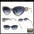 thumbnail image 2 of Womens Star Stud Jewel Trim Arm Mod Cat Eye Plastic Fashion Diva Sunglasses Grey - Smoke, 2 of 7