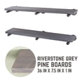 thumbnail image 4 of 36 in. x 7.5 in. x 6.75 in. Riverstone Grey Restore Wood Wall Shelving with Industrial Steel Pipe Straight Brackets, 4 of 9