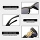 thumbnail image 5 of Gafas de sol retro rectangulares BUTABY para mujer en color negro, 5 of 5