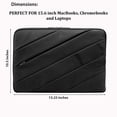 thumbnail image 3 of Premium 15-Inch Laptop Sleeve Bag for MacBook Pro/Air, Dell XPS - Shockproof Protective Case for 15" Laptops - Water-Resistant Sleeve Cover Multi-Pocket Organizer, 3 of 8