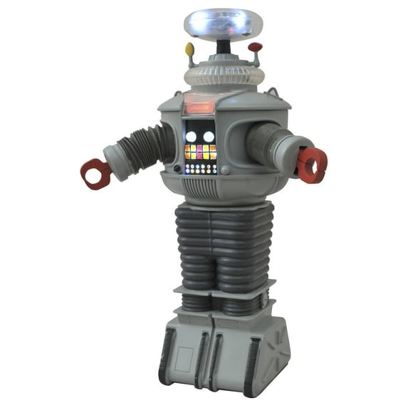 DIAMOND SELECT TOYS Lost in Space: Electronic Lights & Sounds B9 Robot Figure, Multi-colored, 10 inches, (AUG142281)