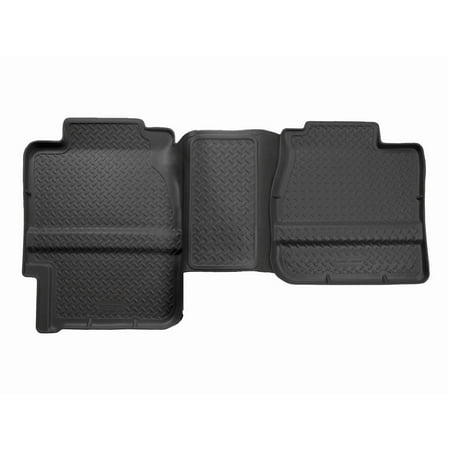 Husky Liners Classic Style Floor Mats | Fits 1988 - 1999 Chevrolet/GMC C1500/K1500 Extended Cab; 1988 - 2000 Chevrolet/GMC C2500/C3500/K 2500/K3500 | 2nd Row, 1-pc Black - 61101