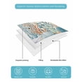 thumbnail image 4 of Quilt King Size Bedding Set, Starfish Coastal Blue Reversible Summer Quilt 3 Pieces, Summer Ocean Coral Conch Vintage Lightweight Bedspreads Coverlets with 2 Pillow Shams for All Seasons, 4 of 5