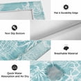 thumbnail image 6 of Turquoise Coastal Outdoor Rug for Patio/Deck/Porch, Non-Slip Large Area Rug 4 x 6 Ft, Nautical Coral Starfish Shell Octopus Sea Indoor Outdoor Rugs Washable Area Rugs, Camping Rug Carpet Runner, 6 of 8