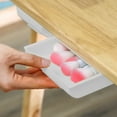 thumbnail image 6 of Kuroiy Under Desk Drawer Organizer Self- | Office Stationery Storage | Large Capacity Plastic | White, Yellow, Gray, Pink | Easy Install | 22x15x3.5cm Hidden Drawer | Home Desk Organization Solution, 6 of 6