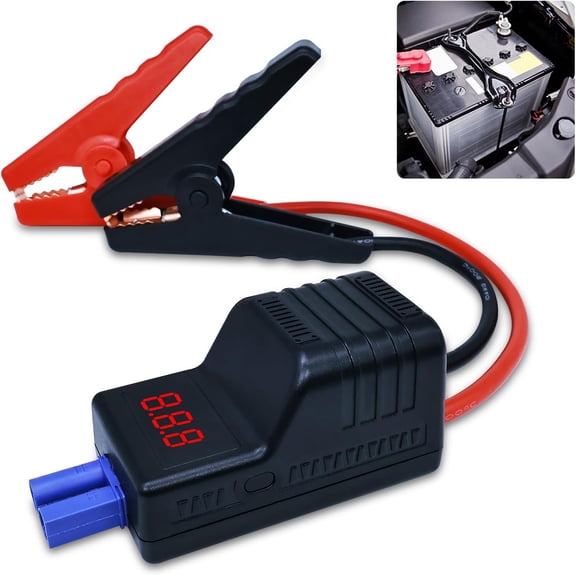JINLONG EC5 Smart Jump Starter Clamps, Heavy Duty Booster Clamp Cables with Intelligent LCD Screen for 12V Car Jump Starter