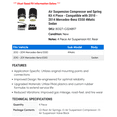 thumbnail image 2 of Air Suspension Compressor and Spring Kit 4 Piece - Compatible with 2010 - 2014 Mercedes-Benz E550 4Matic Sedan 2011 2012 2013, 2 of 2