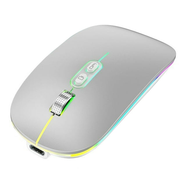 Mistaha Souris Sans Fil Double Mode 2.4G+Bluetooth5.1, Souris Ergonomique 3 Vitesses Réglable DPI Batterie Lithium Rechargeable 500mAh Intégrée