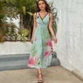 thumbnail image 5 of Flamingo Pattern Sleeveless Dress Female Clothing Dress Women Summer 2025 Dress, 5 of 7