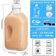 thumbnail image 3 of Botellas de vidrio para leche Syntic de 2 litros con asa y tapa hermética, paquete de 4, 3 of 8