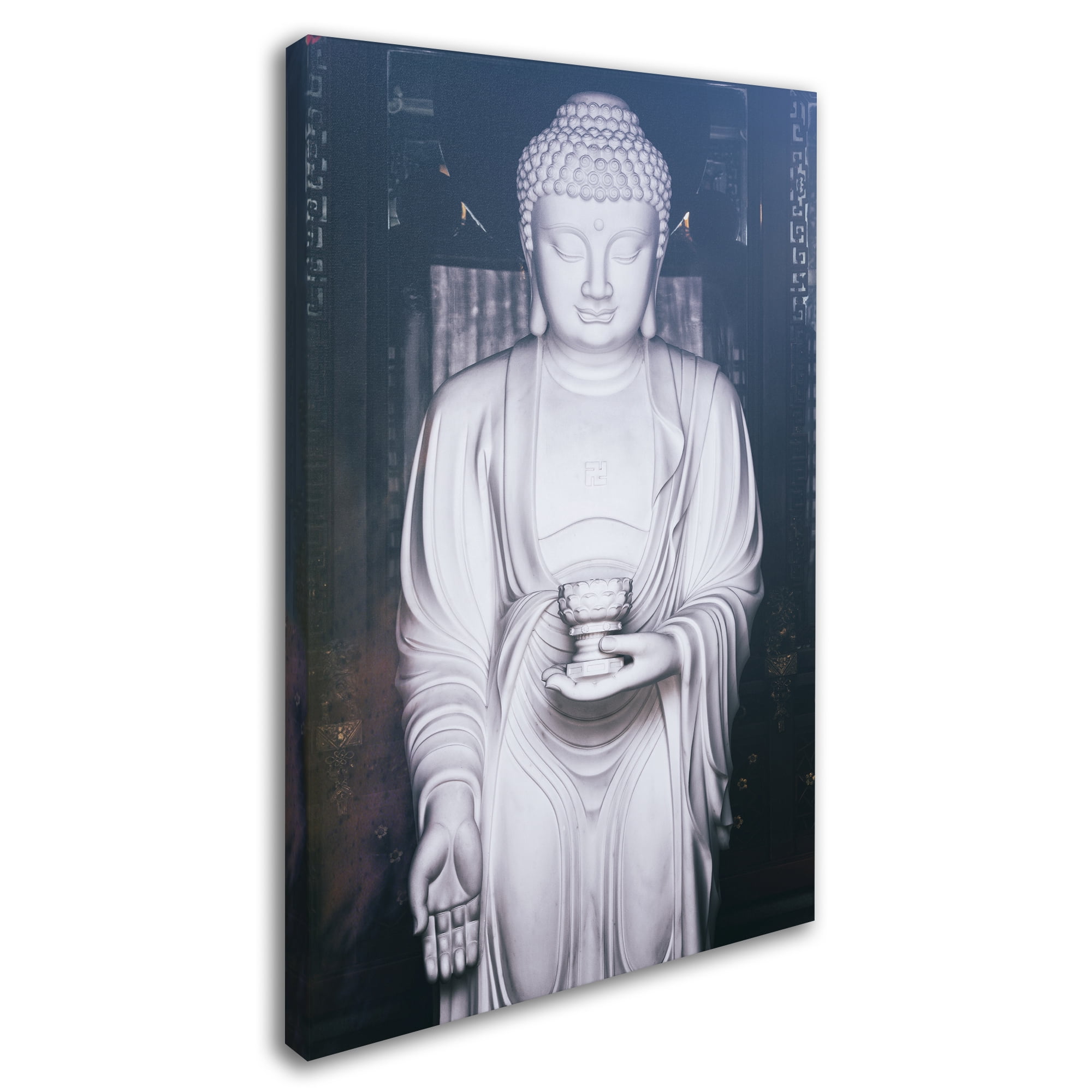 Trademark Fine Art 'White Buddha' Canvas Art by Philippe Hugonnard