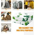 thumbnail image 5 of Flannel Throw Blanket St Patricks Day Lucky Spring Green Clover Shamrock Cozy&Soft Plush Blankets for Bed Couch Living Room Sofa Chair, 5 of 6