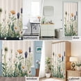 thumbnail image 6 of Wildflower Fabric Shower Curtain Daisy Floral Leaves Retro Washable Shower Curtains for Bathroom, Waterproof Bath Curtain with Hooks Home Decor 36x72in, 6 of 8