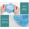 thumbnail image 4 of 3pcs blue Hair Stopper Shower Drain Covers,The hair catcher shower drain can easily trap all hair (13cm), 4 of 4