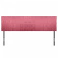 thumbnail image 3 of Chevron Headboard, Zigzag Colorful Chevron Ornament Motifs Symmetry Modern Feminine Theme, Upholstered Decorative Metal Bed Headboard with Memory Foam, King Size, Burgundy Ruby Coral, by Ambesonne, 3 of 4