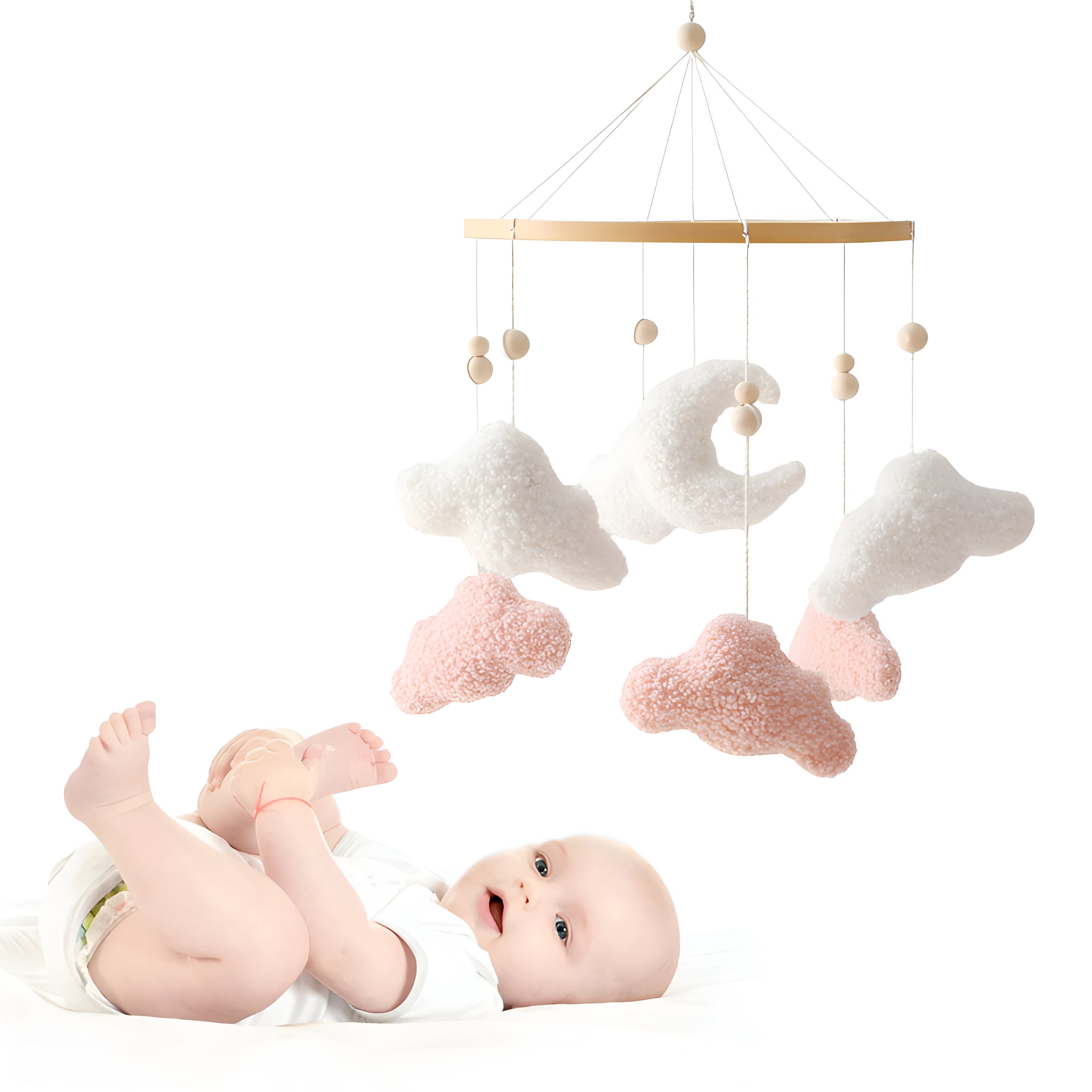 BESTSKY 2026 New Baby Mobile for Crib,Baby Crib Mobile for Boys Girls,Baby Mobile for Bassinet,Nursery Decor for Infant Bedroom Hanging,Baby Mobile Soothe Toys