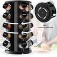 thumbnail image 2 of Rotating Spice Jars with Rack Revolving Spice Rack with 20 Spice Jars Kitchen Spice Tower Organizer Stainless Steel with Stickers and Folding Funnel for Countertop or Cabinet, Silver, 2 of 4