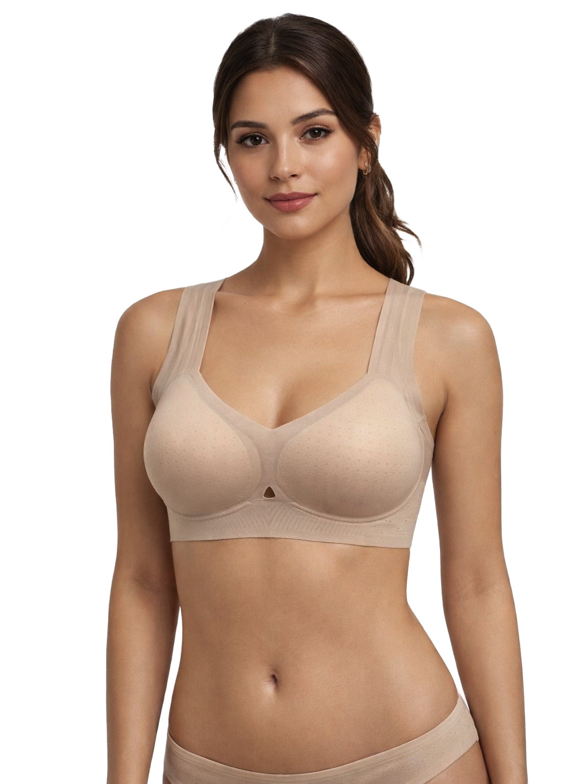 Women Bras 6 Packs of T-Shirt Comfortable Everyday A B C D DD DDD Cups Full Coverage Bra 36C (S6619)