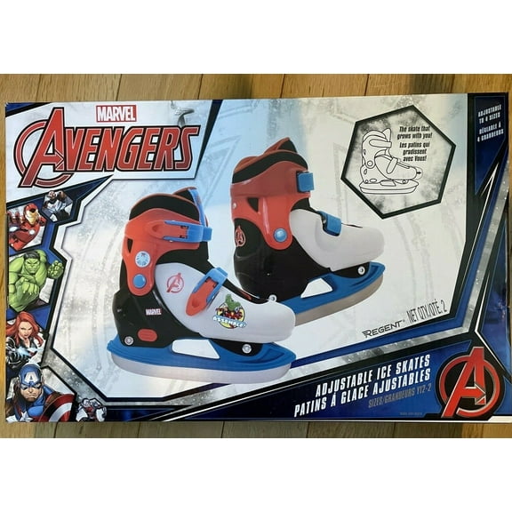 Marvel Super Hero Avengers Youth Size 12-2 Adjustable Ice Skate New