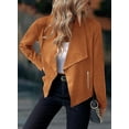 thumbnail image 2 of Veste de Moto Automne 2024, Mode Décontractée en Daim pour Femmes, 2 of 6