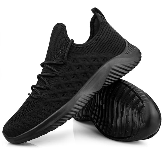 Feetsit Men's Walking Shoes Lightweight Breathable Mesh Slip On Sneakers Non-Slip Running Shoes for Work Gym Travel All-Day Standing