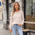 thumbnail image 5 of SUNBS Long Sleeve Shirts for Women Casual Tunic Tops Crewneck Dressy Blouse Trendy Clothes, 5 of 9