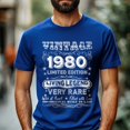 thumbnail image 2 of Vintage 1980 Limited Edition T-Shirt, Retro Birthday Shirt for Men, Perfect Gift for 1980 Birth Year, 2 of 4
