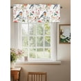 thumbnail image 2 of Spring Bird Valances for Windows, Rod Pocket Kitchen Valance Curtains - Soft & Washable Small Window Treatment for Living Room,&nbsp;Bathroom, Pink Flowers, 54x18inch, 2 of 9