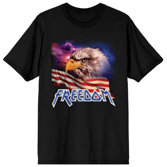 Americana Freedom Eagle Men's Black T-Shirt-Medium