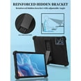 thumbnail image 3 of Hoibon Compatible with TABWEE Tablet 11 Inch Model T90 / for ApoloMedia EP1095T 11 inch SOFE Silicone Hybrid Shockproof Built in Kickstand Shell Cover for TABWEE Model T90 W90 11" Tablet (Black), 3 of 6