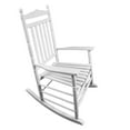 thumbnail image 3 of Balcony Porch Adult Rocking Chair White, Solid Wood Comfortable Rocking Chair for Patio Outdoor Relax, 3 of 9
