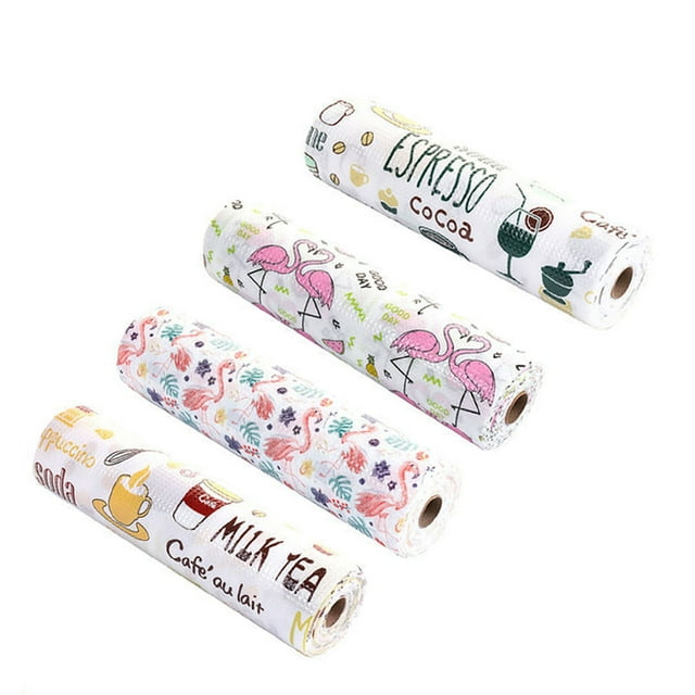 Non Adhesive Shelf Liner, Non Slip Drawer Liner Waterproof Lining Paper Cute Printing Decorative Cabinet Liner for Kitchen Pantry Cupboard Counter