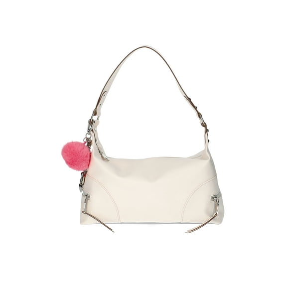 Madden NYC Women's Side Zipper Hobo Handbag, Cream