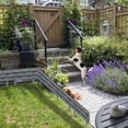 thumbnail image 3 of Brick Effect Garden FenceFlower Bed Border Detachable Splicing Garden Fence Simulation Bricks Fencing Panels Garden Edging Decoration 4 Pieces Grey., 3 of 8