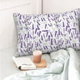 thumbnail image 4 of Salouo Lavender Flowers Pattern Pillow Cases,1PC Pillow Covers with Envelope Closure Decorative Pillow Case for Bed Couch,Pillows Not Included-20"x30", 4 of 6