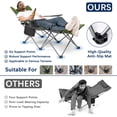 thumbnail image 6 of Reclining Beach Chair for Adults, 6-Legged Camping Chair with Foot Rest, Green, 6 of 7