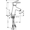 thumbnail image 5 of Hansgrohe 72010 Talis S 1.2 GPM Single Hole Bathroom Faucet - Chrome, 5 of 5