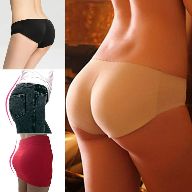 Women Butt Pads Enhancer Panties Padded Hip Underwear Shapewear Butts Lifter  Lift Panty Seamless Padding Briefs, Black, S 