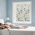 thumbnail image 4 of Blue Teal Botanical Window Privacy Film, Rustic Country Spring Floral Summer Leaf Static Cling UV Sun Blocking Tint Film Heat Control Windows Films for Bedroom Bathroom, Window Stickers 17.7"x39.3", 4 of 8