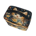 thumbnail image 3 of DIXRUYEE Train Case Cosmetics Organizer Fashion Floral Gaze Printed Size: 9x6.2x6.5 in, 3 of 5